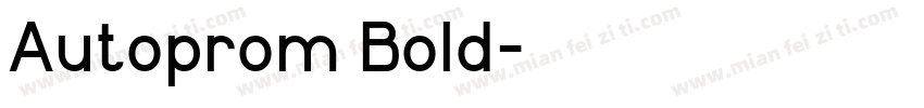 Autoprom Bold字体转换